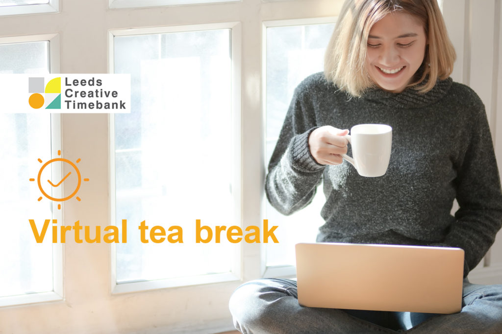 Virtual tea break heading image. 